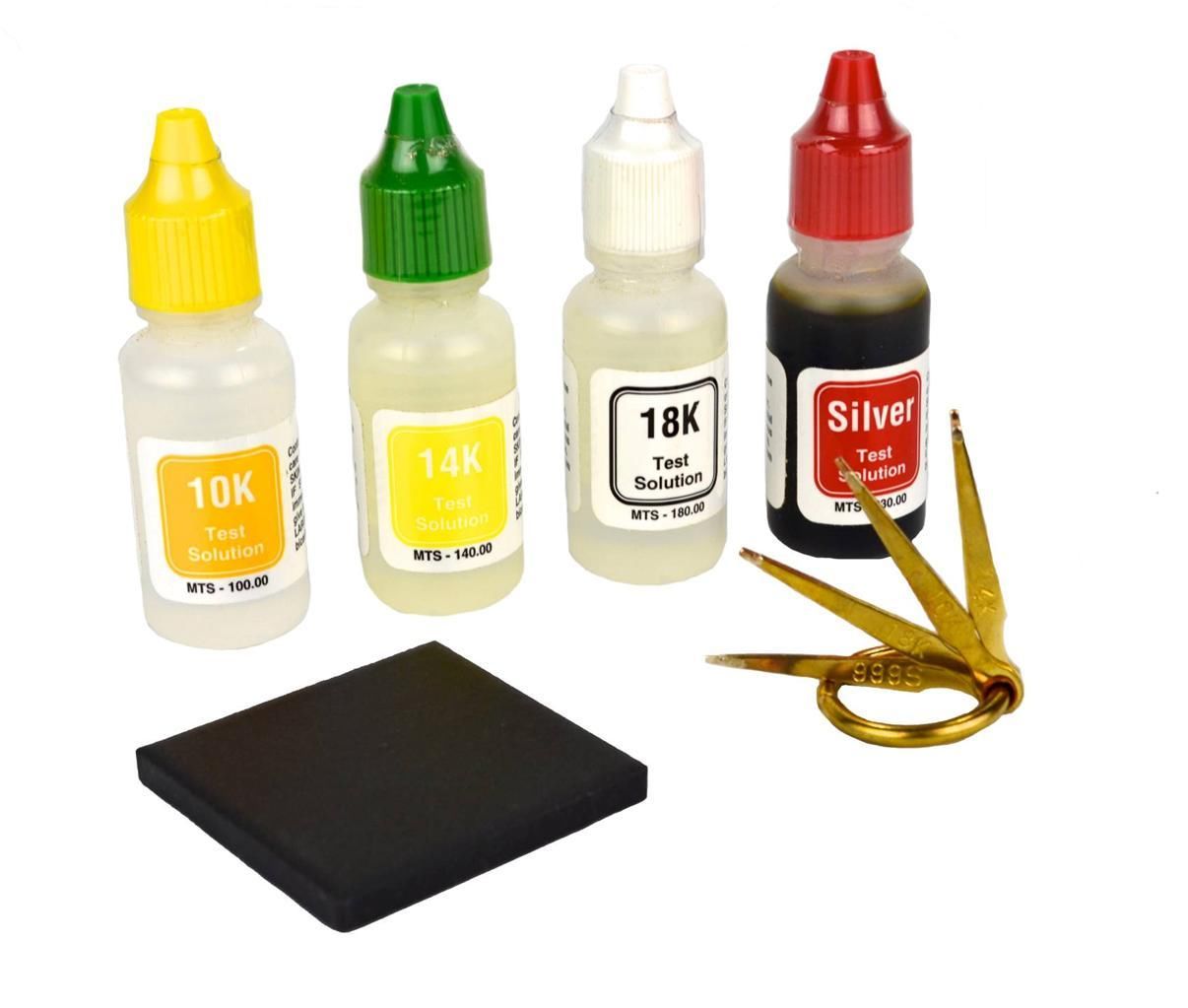 Gold Silver Acid Solution Testing Kit Needles 18K 14K 10K 999 Purity 